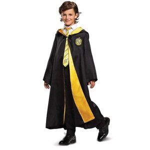Kids Wizard Costume with Black and Yellow Robe